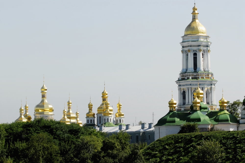 Spires Of Church Canvas Art - Sasha Gusov Design Pics (36 x 24)