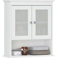 thumbnail image 1 of Spirich Elegant Bath Storage Organizer Wall Mounted Cabinet with Transparent Glass Doors, Adjustable Shelves, White, 1 of 7