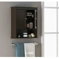 thumbnail image 1 of Spirich Wall Mounted Bathroom Cabinet with Doors and Shelves, Espresso, 1 of 6