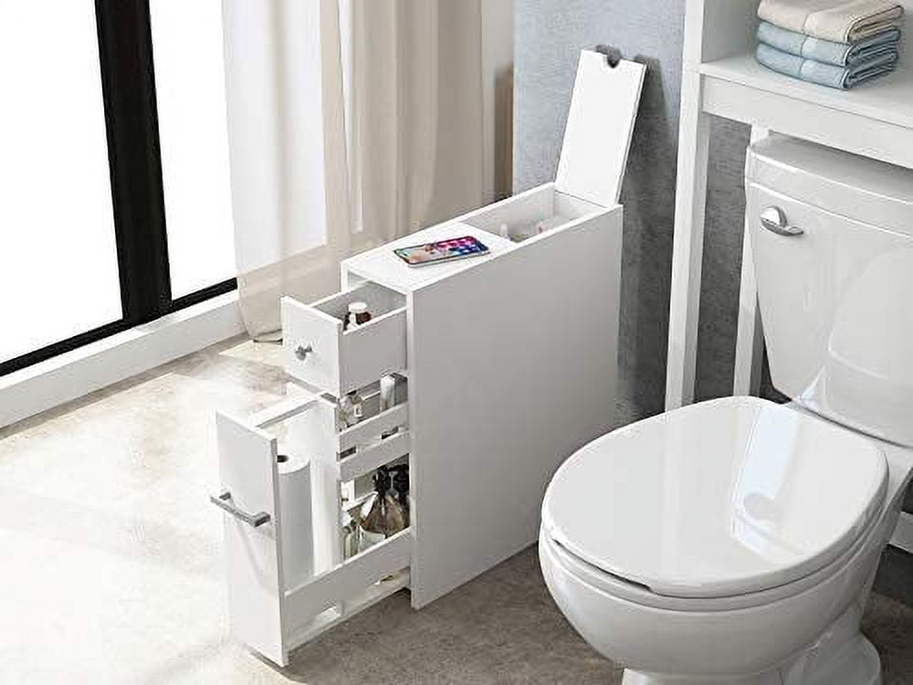 Spirich-2 in 1 Toilet Roll Paper Holder with Bathroom Storage