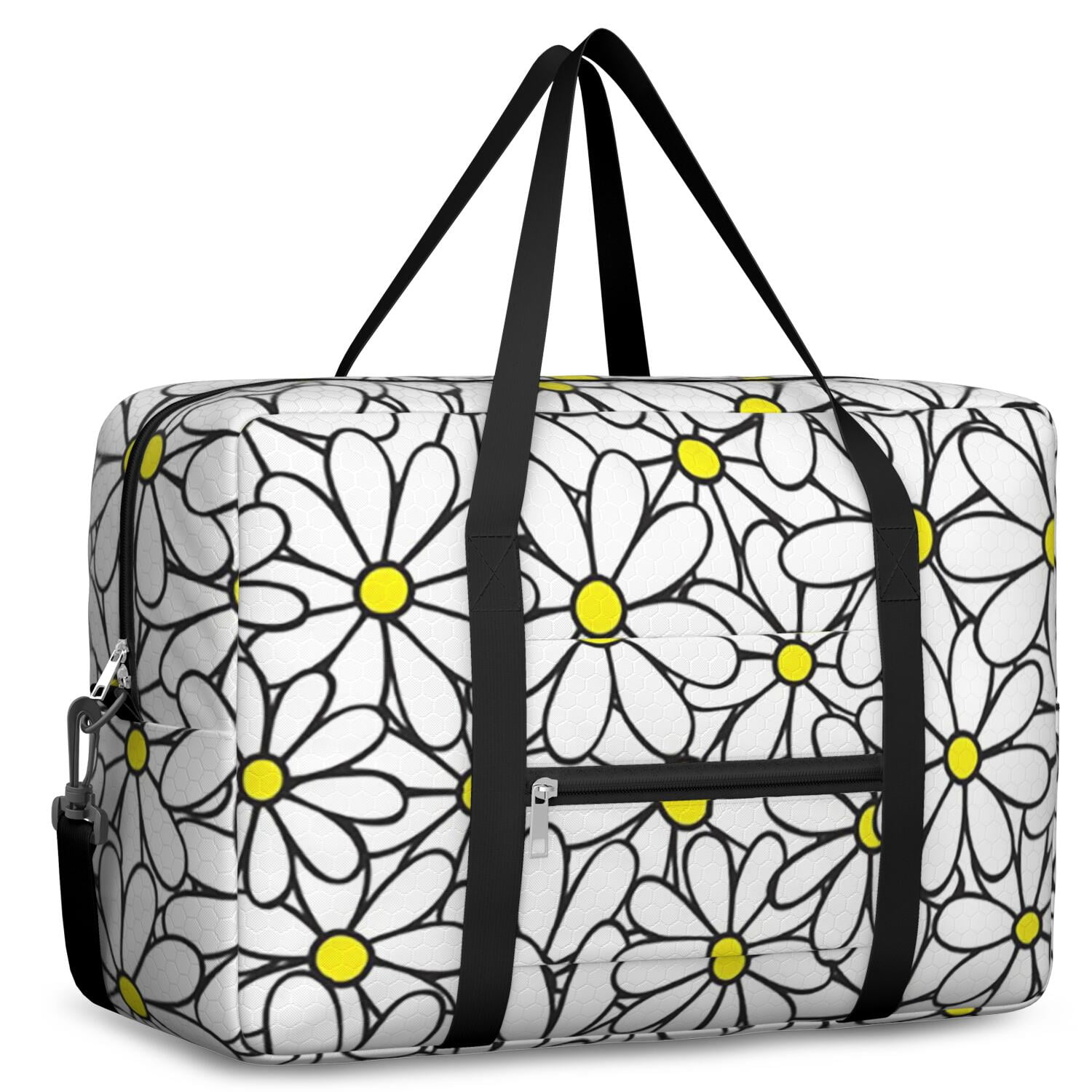 For Spirit Airlines Personal Item Bag 18x14x8 Inch, Boho Floral Weekender Travel Bag, Foldable Travel Duffel Bag Underseat Carry on Bag with Luggage Sleeve for Women and Men 30L