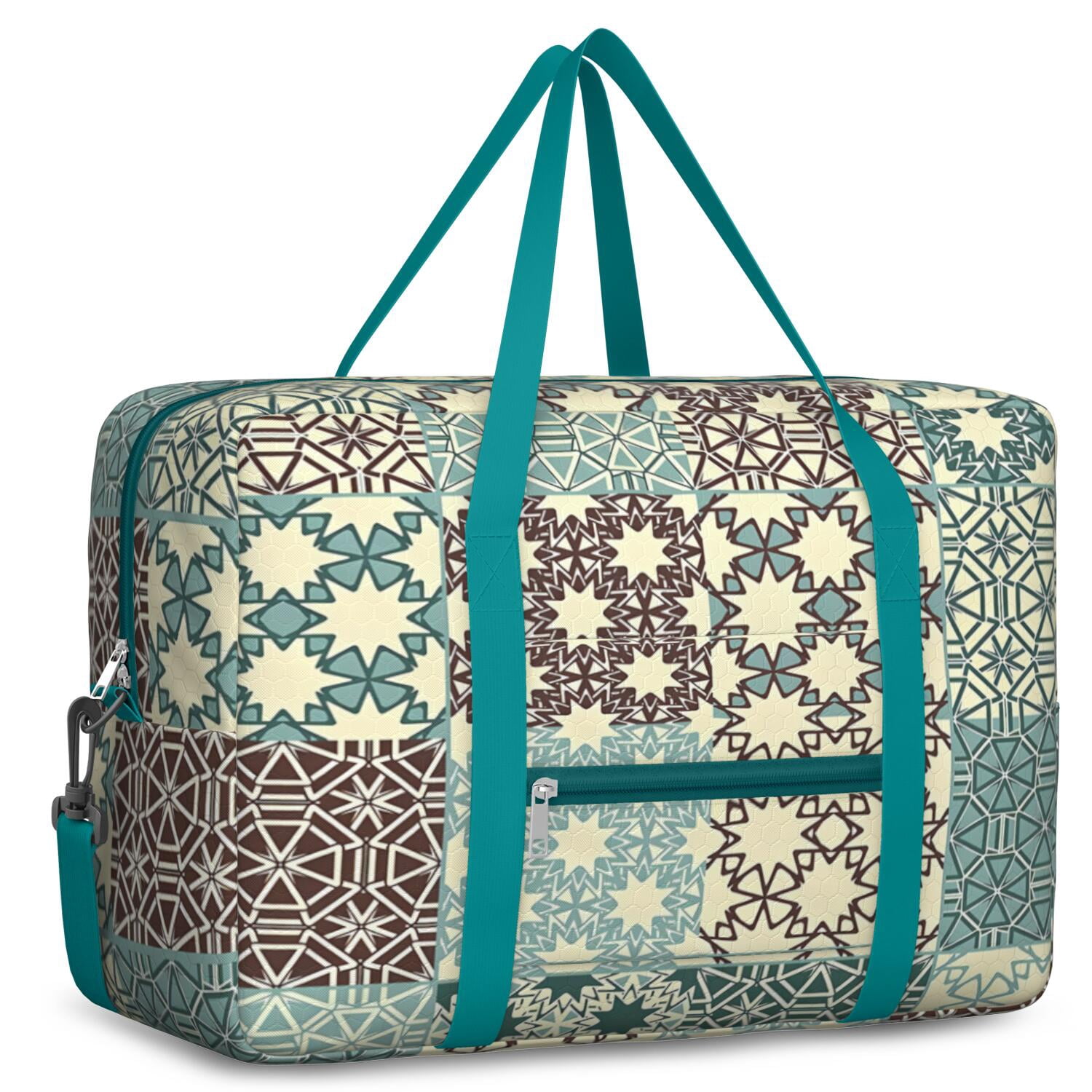 For Spirit Airlines Personal Item Bag 18x14x8 Inch, Boho Weekender Travel Bag, Foldable Travel Duffel Bag Underseat Carry on Bag with Luggage Sleeve for Women and Men 30L