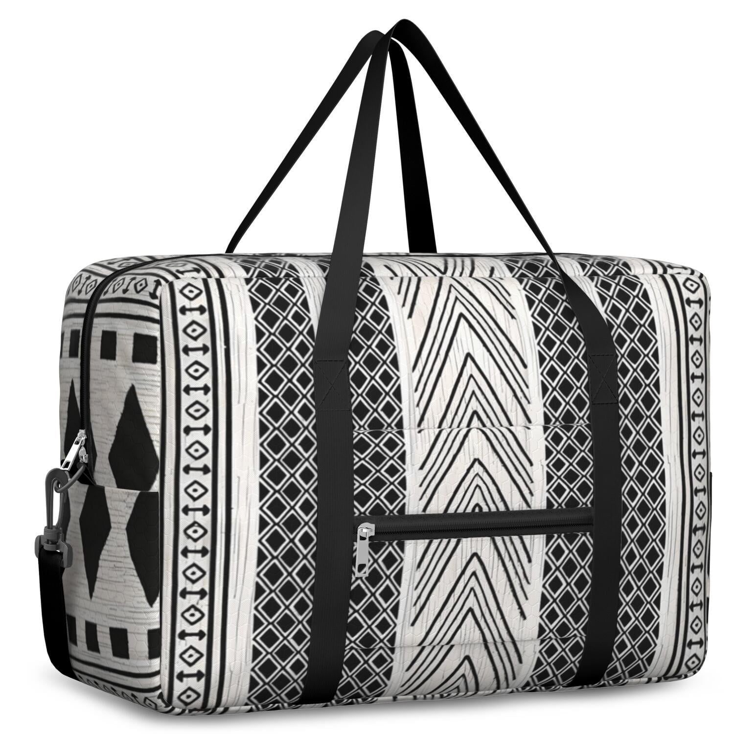 For Spirit Airlines Personal Item Bag 18x14x8 Inch, Boho Weekender Travel Bag, Foldable Travel Duffel Bag Underseat Carry on Bag with Luggage Sleeve for Women and Men 30L
