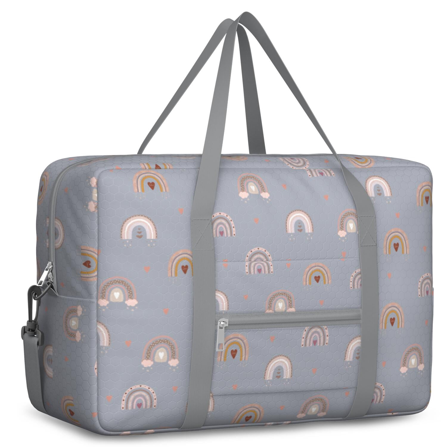 For Spirit Airlines Personal Item Bag 18x14x8 Inch, Boho Weekender Travel Bag, Foldable Travel Duffel Bag Underseat Carry on Bag with Luggage Sleeve for Women and Men 30L