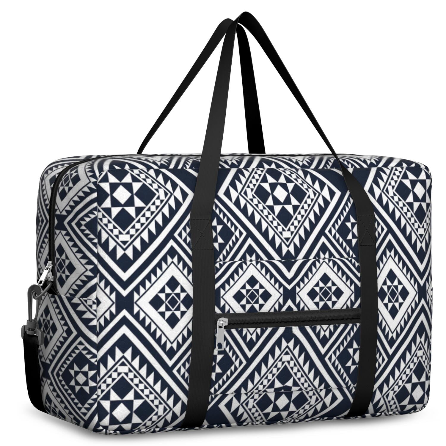 For Spirit Airlines Personal Item Bag 18x14x8 Inch, Boho Weekender Travel Bag, Foldable Travel Duffel Bag Underseat Carry on Bag with Luggage Sleeve for Women and Men 30L