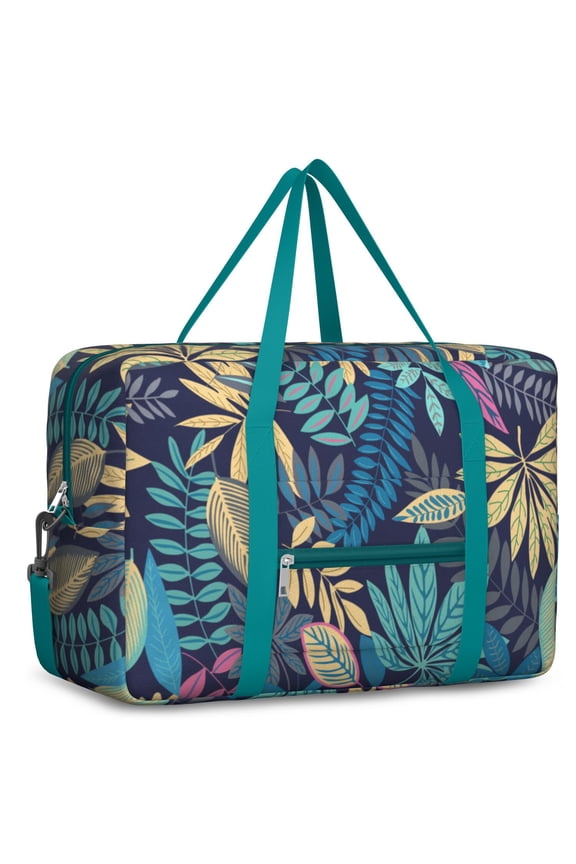 For Spirit Airlines Personal Item Bag 18x14x8 Inch, Floral Weekender Travel Bag, Foldable Travel Duffel Bag Underseat Carry on Bag with Luggage Sleeve for Women and Men 30L