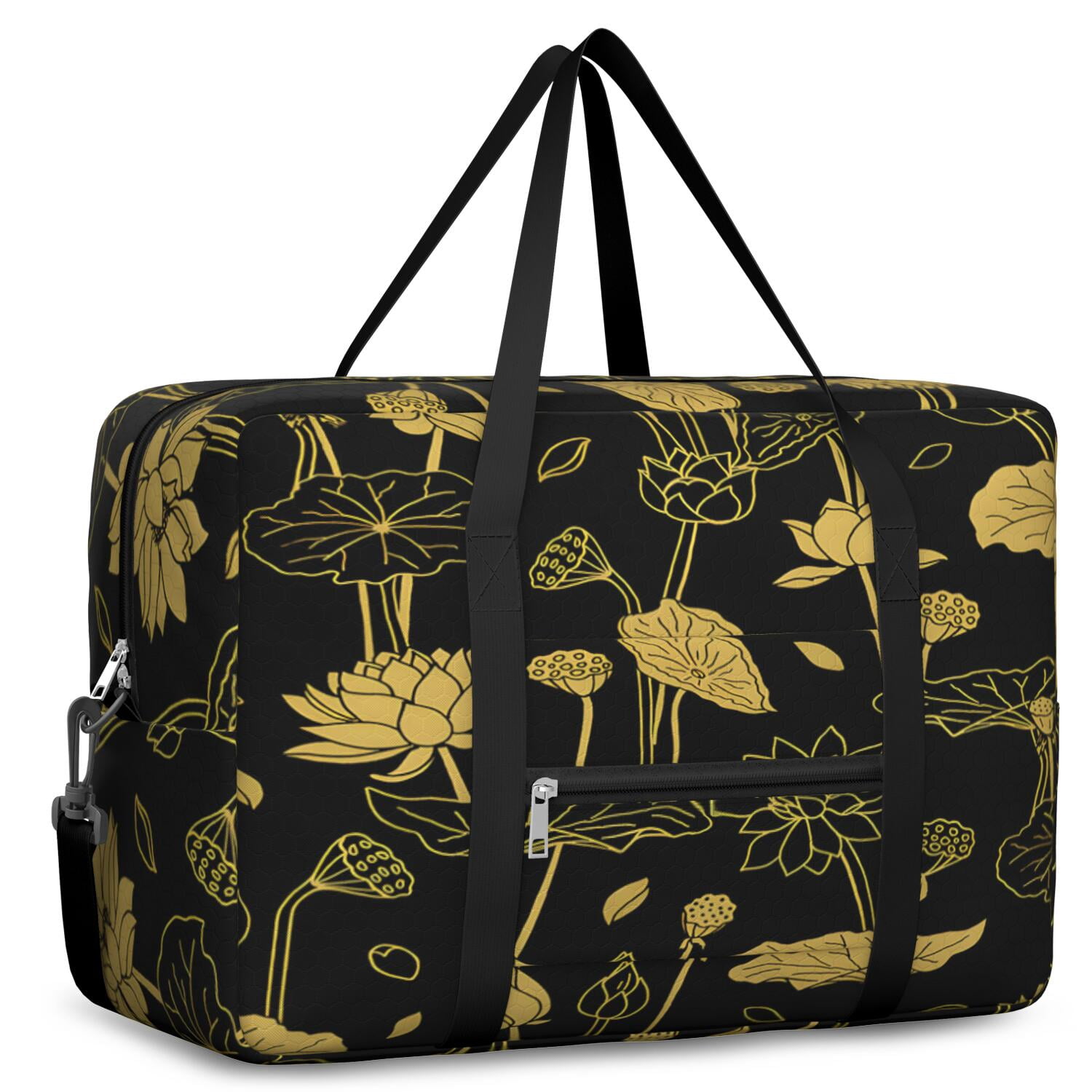 For Spirit Airlines Personal Item Bag 18x14x8 Inch, Floral Weekender Travel Bag, Foldable Travel Duffel Bag Underseat Carry on Bag with Luggage Sleeve for Women and Men 30L