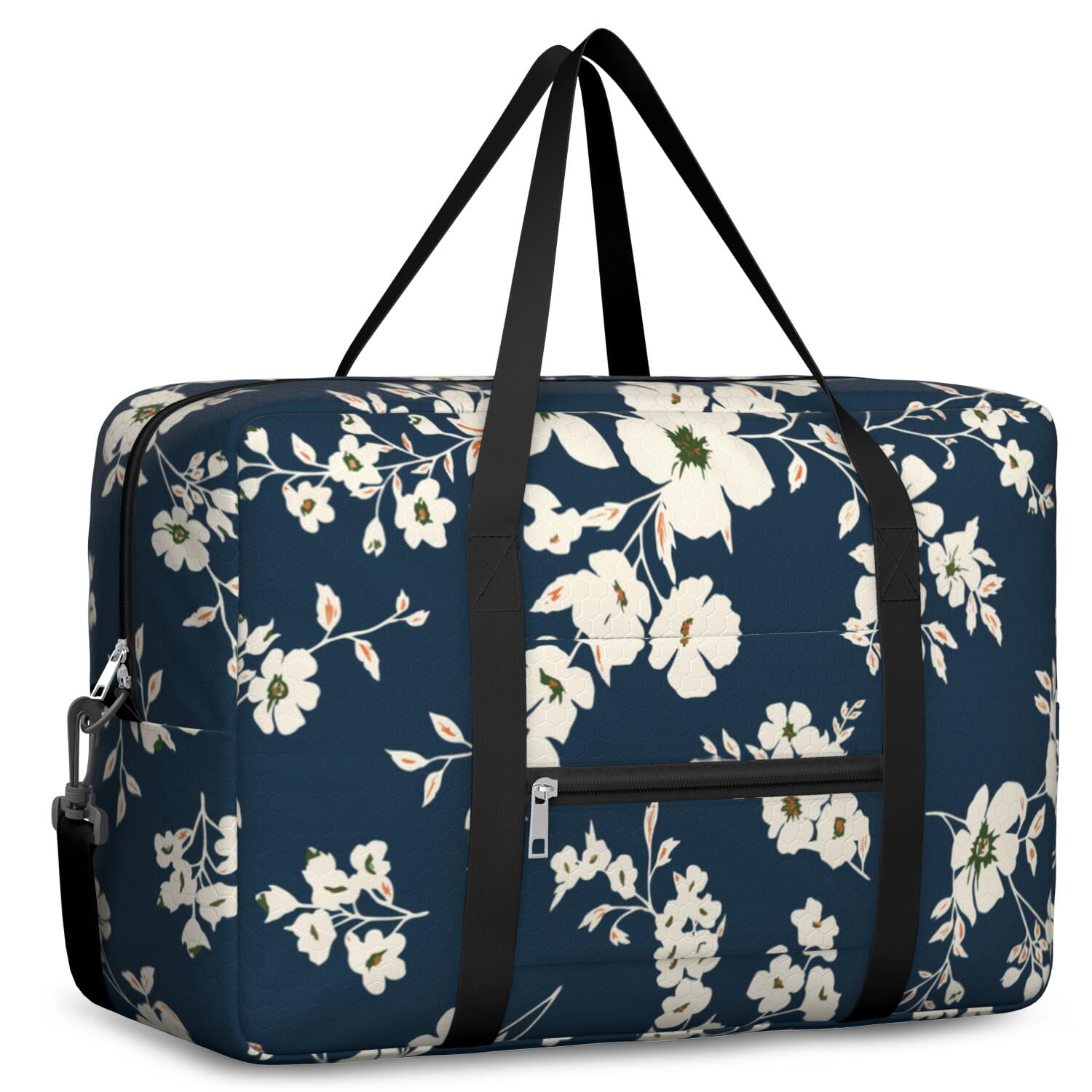 For Spirit Airlines Personal Item Bag 18x14x8 Inch, Floral Weekender Travel Bag, Foldable Travel Duffel Bag Underseat Carry on Bag with Luggage Sleeve for Women and Men 30L