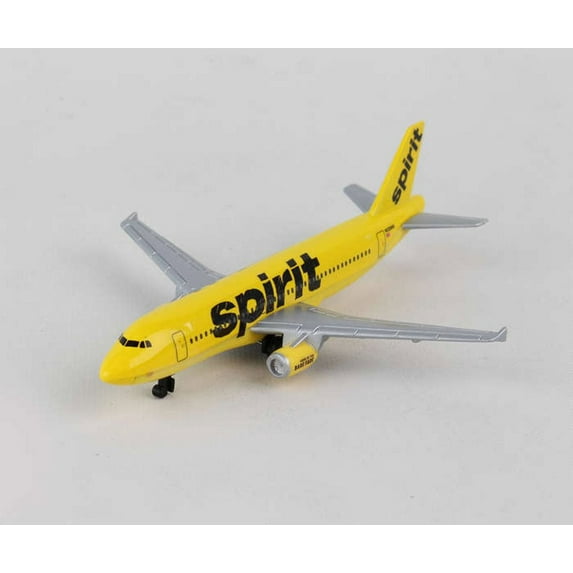 Spirit Airlines Single Airplane, Yellow - Daron RT3874 - Diecast Model Airplane Replica