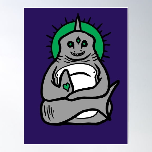 Spirit Animal #57: Shark Poster Wall Art, Modern Wall Decor For Living Room Bedroom, 8x12 UNFRAMED