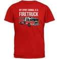 thumbnail image 1 of Spirit Animal Firetruck Red Adult T-Shirt - Large, 1 of 1