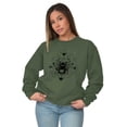 thumbnail image 1 of Spirit Animal Honeybee Symbolic Women Crewneck Sweatshirt Brisco Brands L, 1 of 6