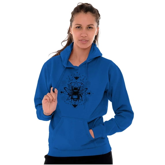 Spirit Animal Honeybee Symbolic Women Plus Size Graphic Pullover Hoodie Brisco Brands 5X