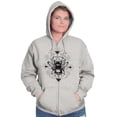 thumbnail image 1 of Spirit Animal Honeybee Symbolic Zip Hoodie Sweatshirt Women Brisco Brands L, 1 of 6