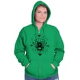 thumbnail image 1 of Spirit Animal Honeybee Symbolic Zip Hoodie Sweatshirt Women Brisco Brands X, 1 of 6