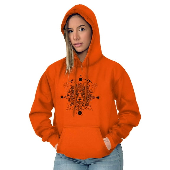 Spirit Animal Lion Pretty Symbolic Women Plus Size Graphic Pullover Hoodie Brisco Brands 5X