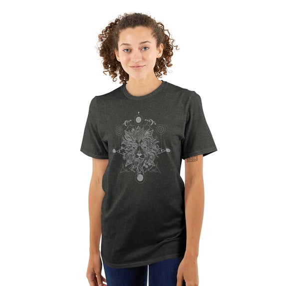 Spirit Animal Lion Pretty Symbolic Women's Graphic T Shirt Tees Brisco Brands L