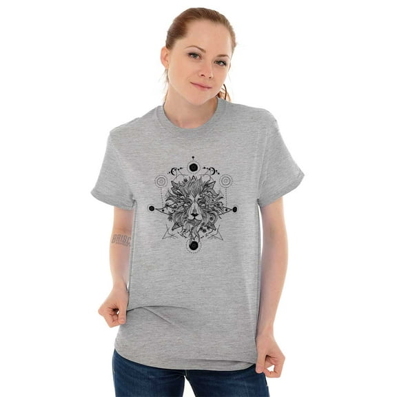 Spirit Animal Lion Pretty Symbolic Women's Graphic T Shirt Tees Brisco Brands S
