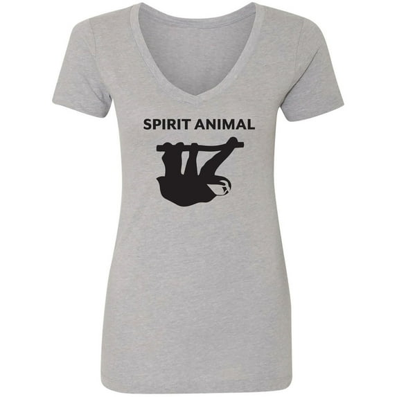Spirit Animal Sloth Womens V-Neck T-Shirt