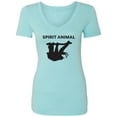 thumbnail image 1 of Spirit Animal Sloth Womens V-Neck T-Shirt, 1 of 3