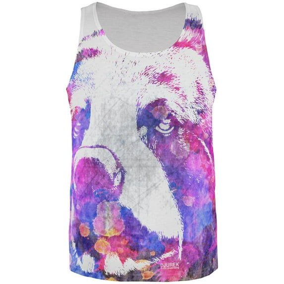 Spirit Bear Splatter All Over Mens Tank Top Multi X-LG
