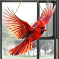 thumbnail image 1 of Spirit Birds Acrylic Owl and Hummingbird Suncatcher, Winged Window Hanging Ornaments, Cute Bird Decor for Home Garden, Vibrant Stained Glass Art Handmade Decorative Hanging Suncatchers Red, 1 of 5