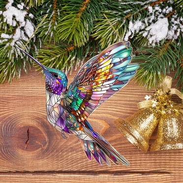 Yifare Spirit Birds, Sheremart Spirit Birds, Acrylic Owl Suncatcher Winged Christmas Ornaments Cute Hummingbird Suncatcher Hummingbird Colorful Suncatc
