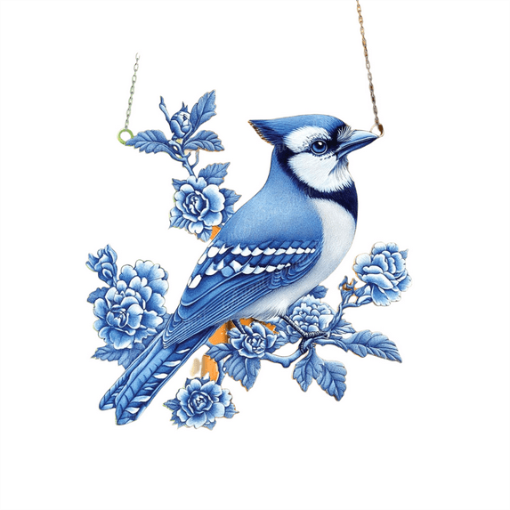 Spirit Birds Winged Ornaments Acrylic Suncatcher - Cute Hummingbird & Owl Window Hanging Decor for Home, Garden, Living Room, Gift Idea, Colorful Reflective Decorative Art H