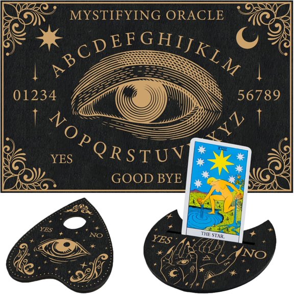 Spirit Board Tarot Card Holders Pendulum Board Tarot Card Display Stands for Divination Tools Personalized Gift Decor 12 x 8 Eyes