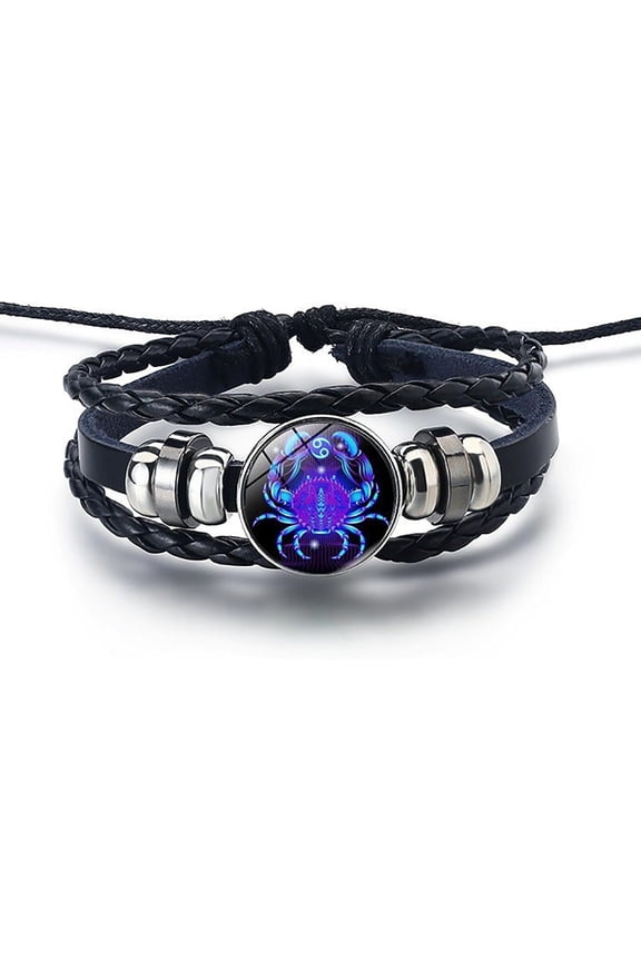 Spirit Bracelets Zodiac, Serene Manifestation Bracelet, Zodiac Bracelet, Zodiac Guardian Bracelet, 12 Zodiac Leather Adjustable Bracelet, Gift for Constellation Lover.