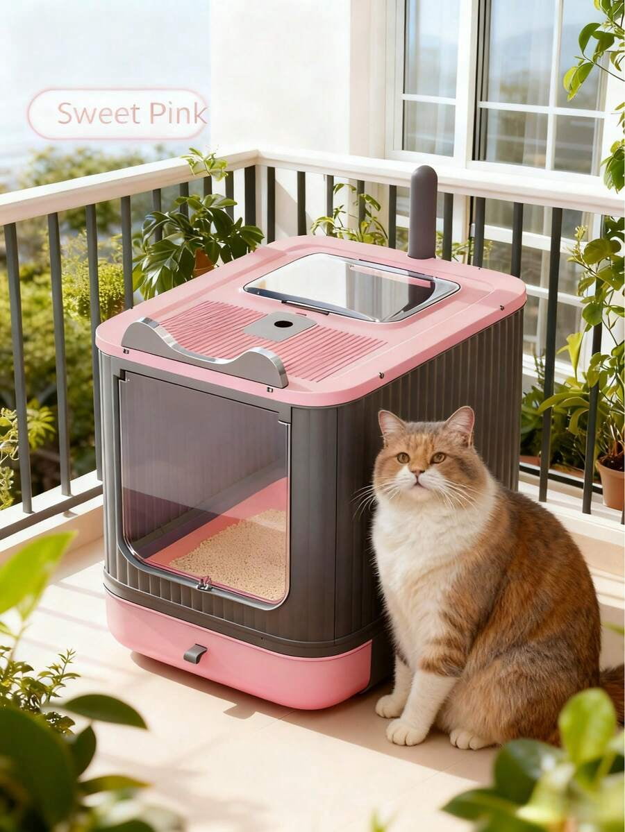Spirit Cat Litter Box The Spirit Cat Litter Box Comes In An Extra-Large Size, Featuring A Front-Loading Drawer Design And A Top Cover, With An Overall Fully Enclosed Double-Door Style.