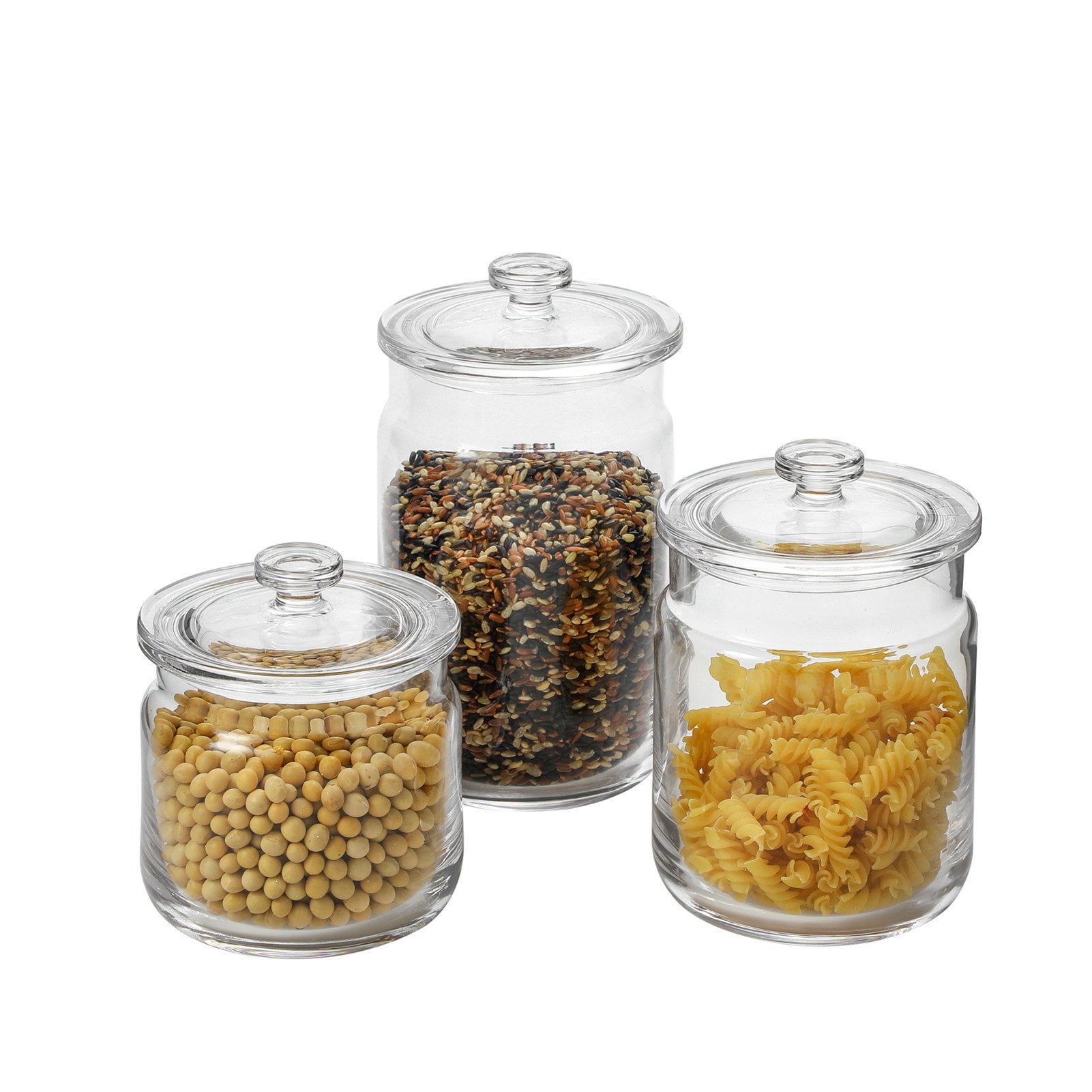 Spirit Collection Large Glass Storage Containers with Lids Set of 3 in
