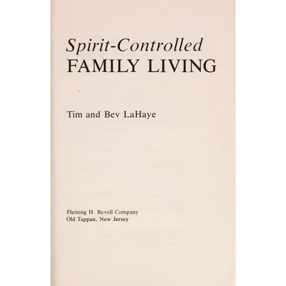 Pre-Owned Spirit-controlled family living (Hardcover) 0800709500 9780800709501