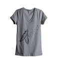 thumbnail image 1 of Spirit Feathers Women's Fashion Relaxed V-Neck T-Shirt Tee Heather Grey 2X-Large, 1 of 3
