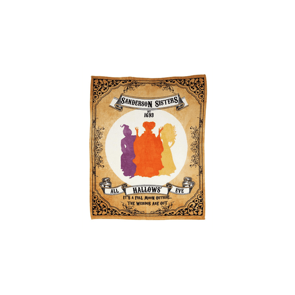 Spirit Halloween Hocus Pocus Sanderson Sisters Fleece Blanket
