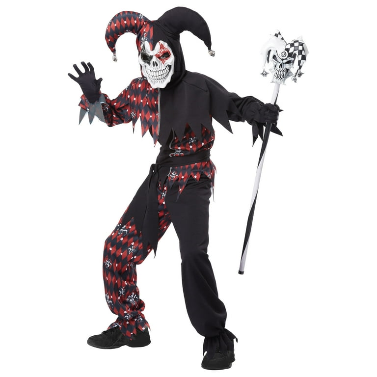 Spirit Halloween Sinister Jester Costume Child Size 12 14 Large