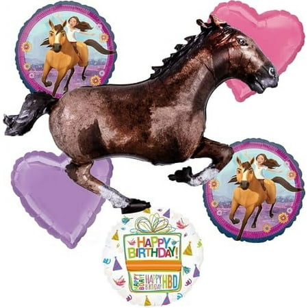 Spirit Horses Riding Free Birthday Party Supplies Galloping Horse Balloon Bouquet Decorations
