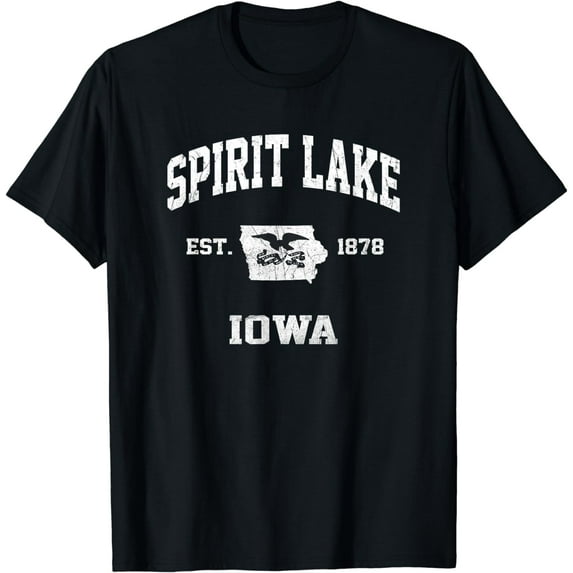 Spirit Lake Iowa IA vintage State Athletic style T-Shirt