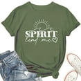 thumbnail image 1 of Spirit Lead Me Faith Women's T-Shirt – Christian Bible Verse Graphic Tee, Inspirational Religious Top, Soft Casual Jesus Shirt, 1 of 5
