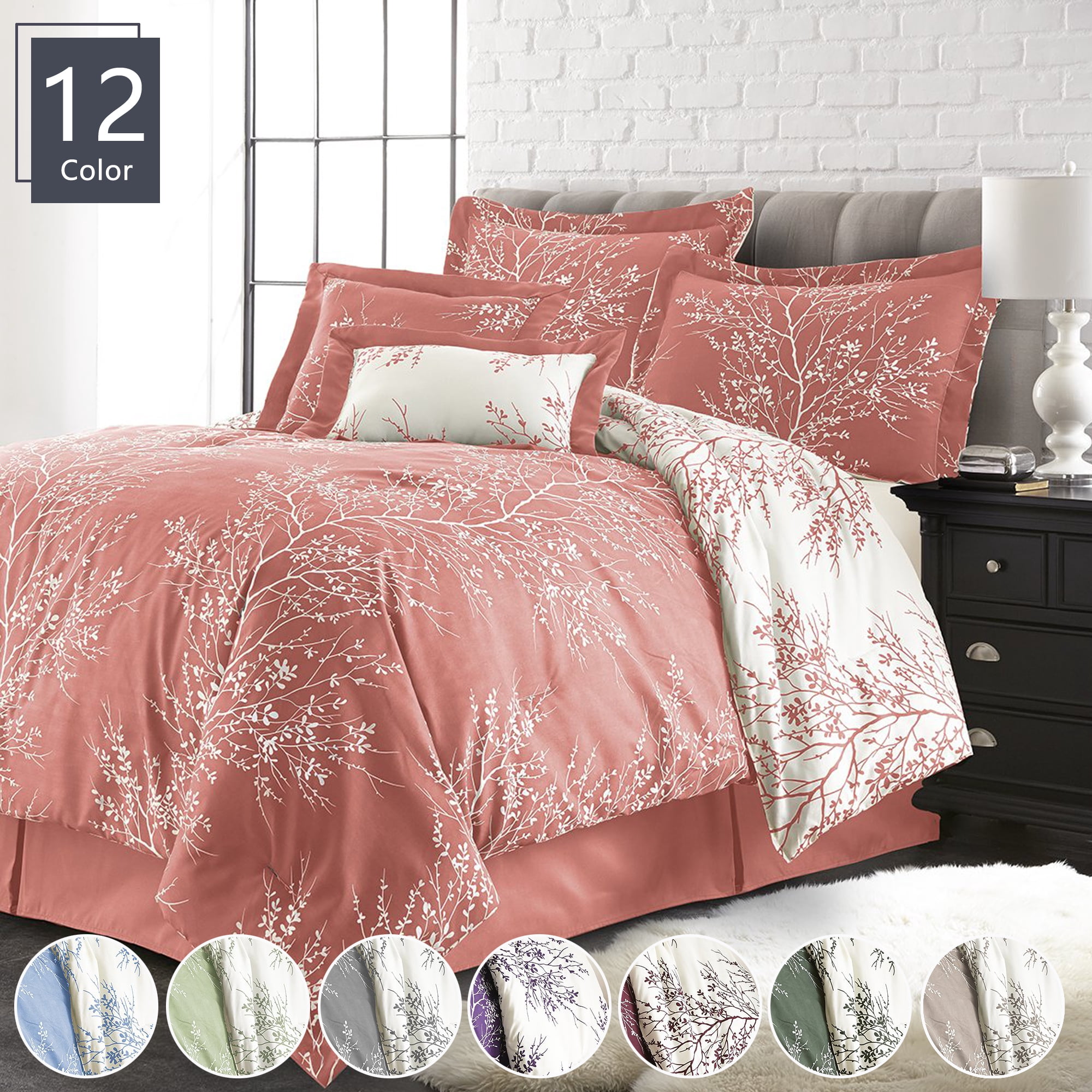 Spirit Linen Home Est. 1988 Foliage Microfiber Comforter Set Twin