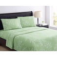 thumbnail image 1 of Spirit Linen Home - Queen Microfiber Foliage Sage/White Sheet Set, 1 of 8