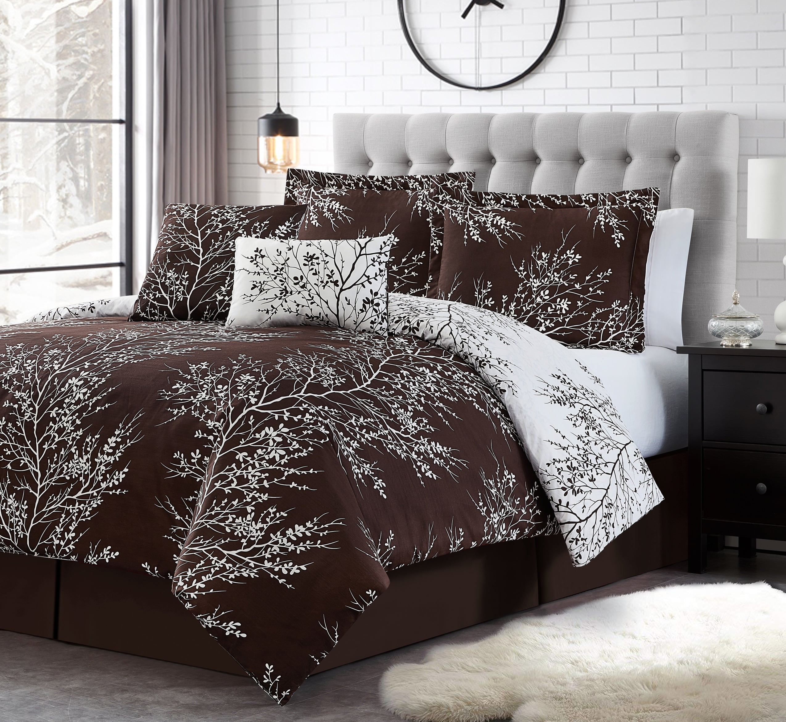 Spirit Linen Home Est. 1988 Foliage Print Microfiber Comforter Set (6