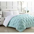 thumbnail image 1 of Spirit Linen Home - Twin Microfiber Honeycomb Seafoam/Aqua/White Comforter, 1 of 2