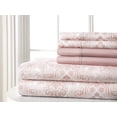 thumbnail image 1 of Spirit Linen Home - Twin Microfiber Paisley Soft Pink Sheet Set, 1 of 3