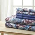 thumbnail image 1 of Spirit Linen Home Est. 1988 Twin Microfiber Traditional Bellagio Navy Medallion Sheet Set, 1 of 2
