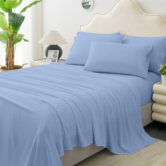 Spirit Linen Home Est. 1988 Vintage Washed Microfiber Sheet Set - Full, Blue