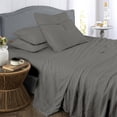 thumbnail image 1 of Spirit Linen Home - King Vintage Washed Gray Sheet Set, 1 of 4