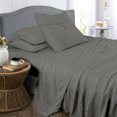 thumbnail image 1 of Spirit Linen Home - Queen Vintage Washed Gray Sheet Set, 1 of 4