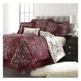 thumbnail image 1 of Spirit Linen - Queen Bed in a Bag, 6-Piece Oversized Reversible Bedding with Matching Shams & Bed Skirt, Home Decor for All Season (Foliage Burgundy/Ivory, Queen), 1 of 2