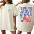 thumbnail image 1 of Where The Spirit Of The Lord Is There Is Freedom Christian T-Shirt – 2 Corinthians 3:17 Bible Verse Faith Graphic Tee, Religious Scripture Shirt Gift for Men & Women, 1 of 6